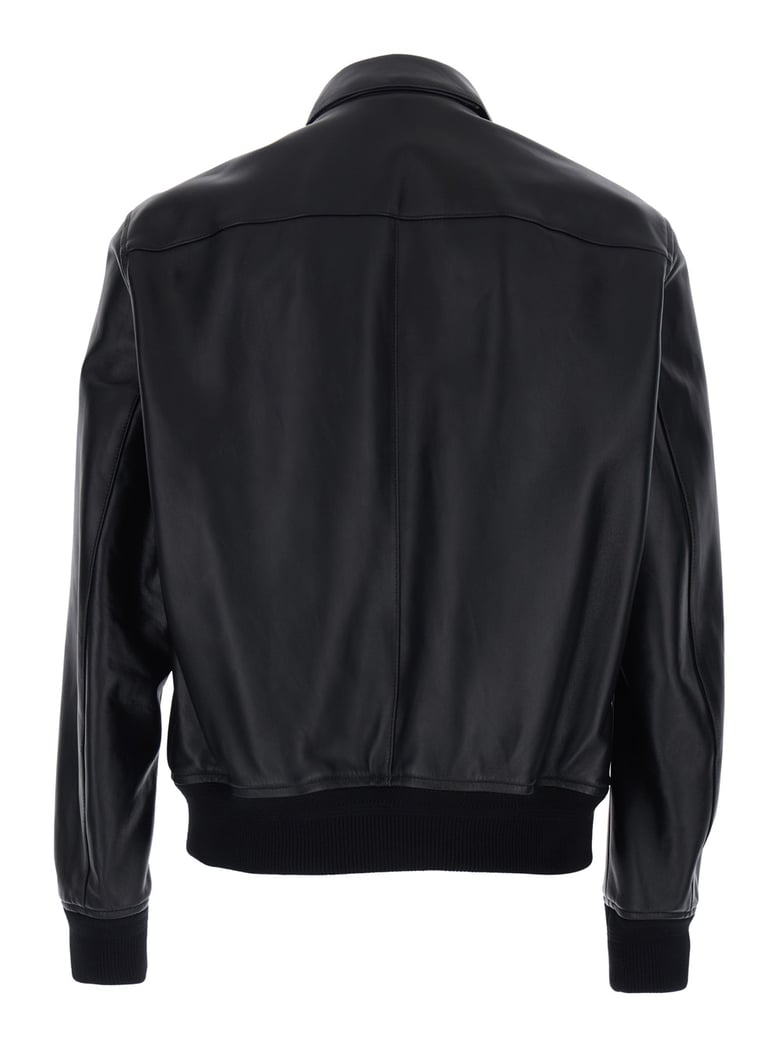leather jacket, black by Selfnex