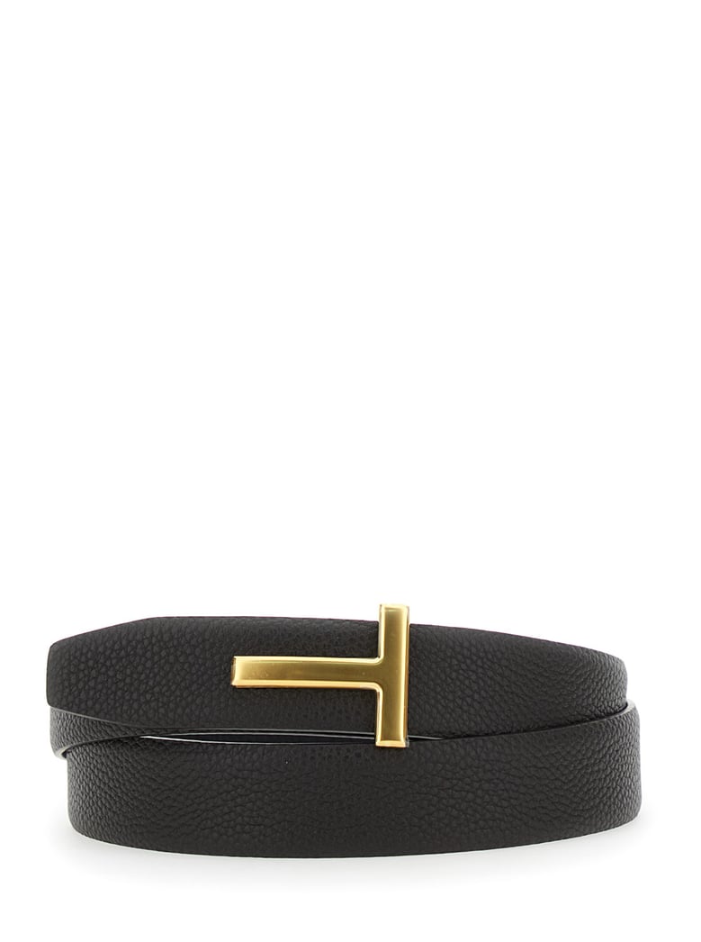 reversible belt brown grained leather by Selfnex