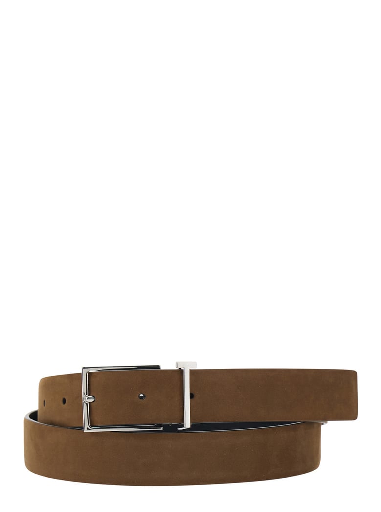 leather belt t-loop brown by Selfnex