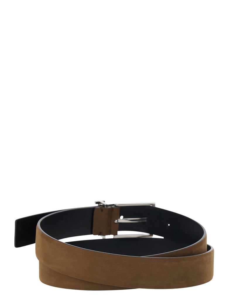 leather belt t-loop brown by Selfnex