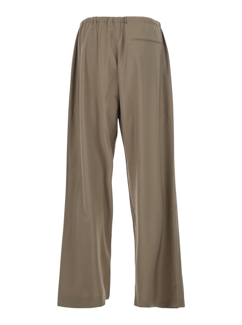 wool-blend drawstring trousers by Selfnex