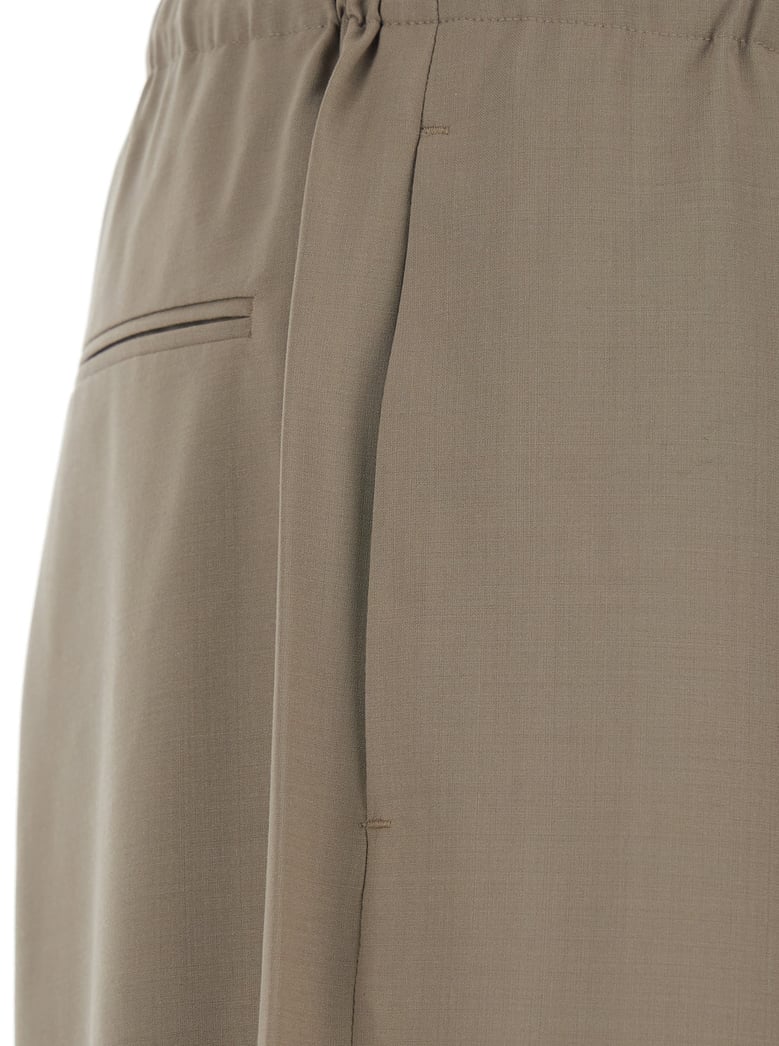 wool-blend drawstring trousers by Selfnex
