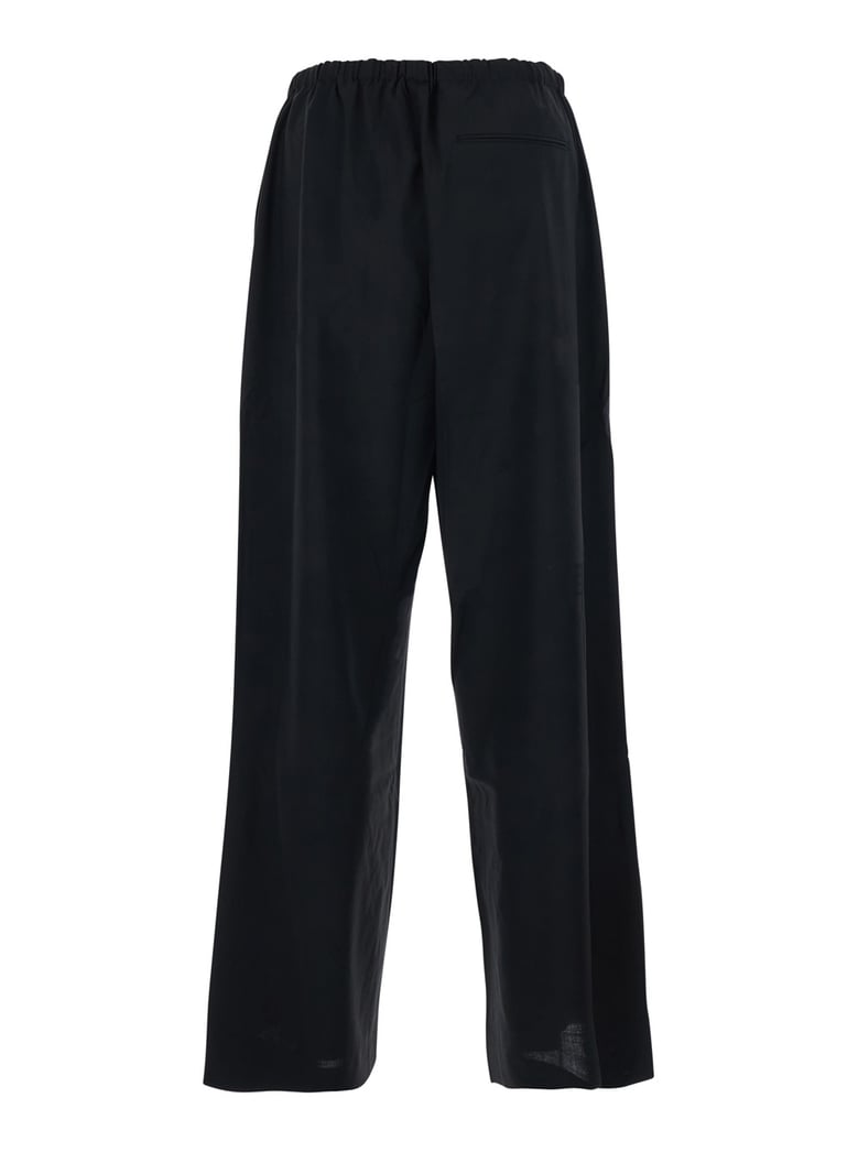 trousers with drawstring waist, wool blend by Selfnex