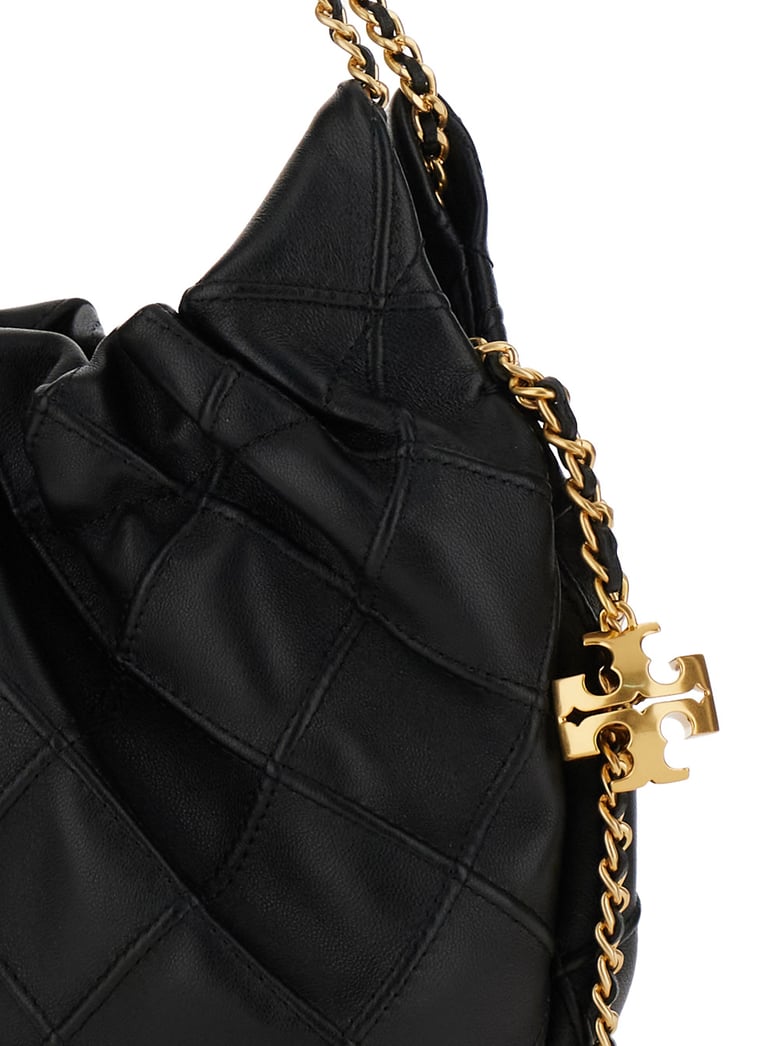 shoulder bag fleming black pebbled leather by Selfnex