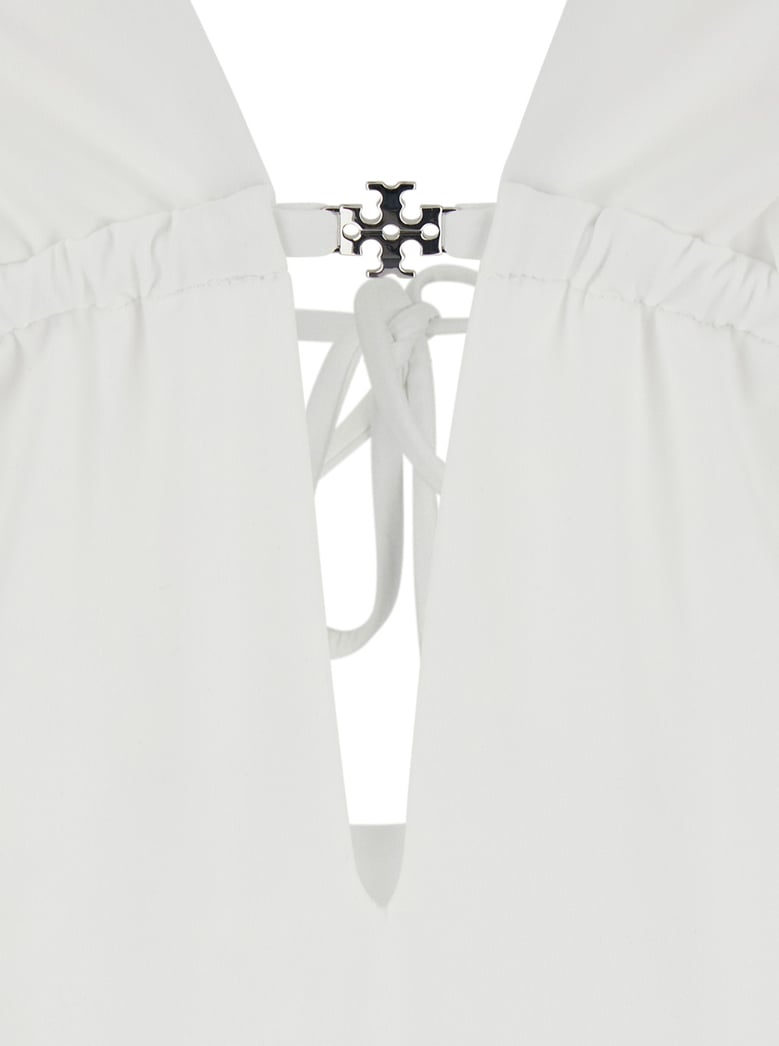 one-piece swimsuit white tech fabric by Selfnex