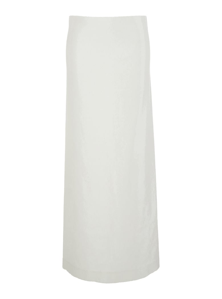 skirt with all-over sequins, white by Selfnex