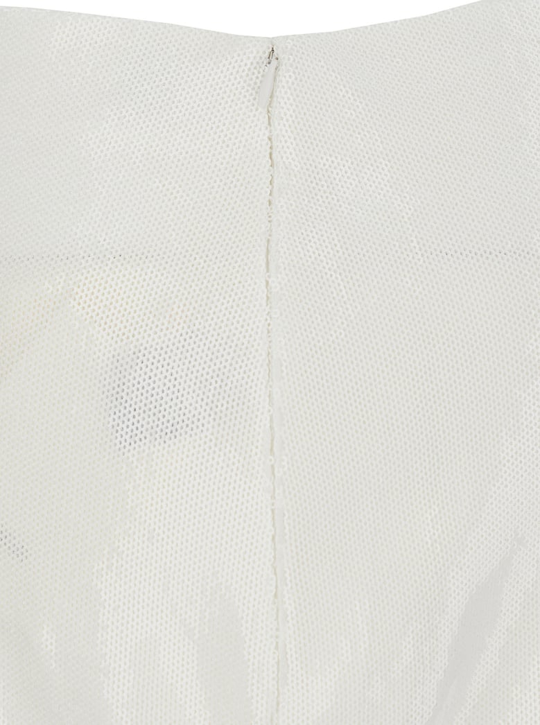 skirt with all-over sequins, white by Selfnex