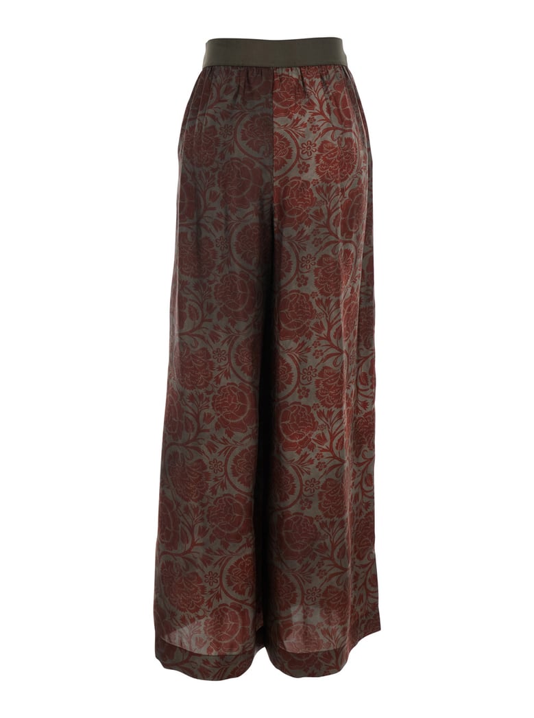 pants pansy red cupro-blend by Selfnex