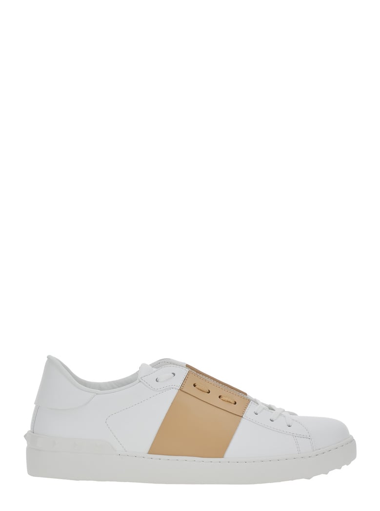 low top sneaker open white leather by Selfnex