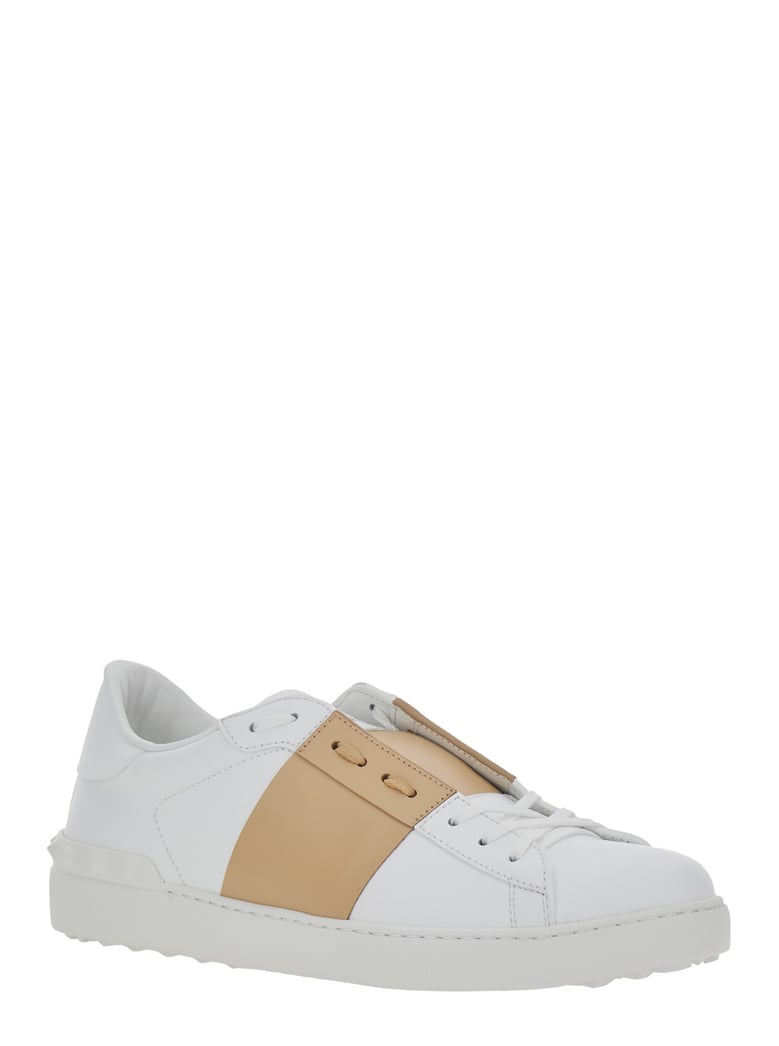 low top sneaker open white leather by Selfnex