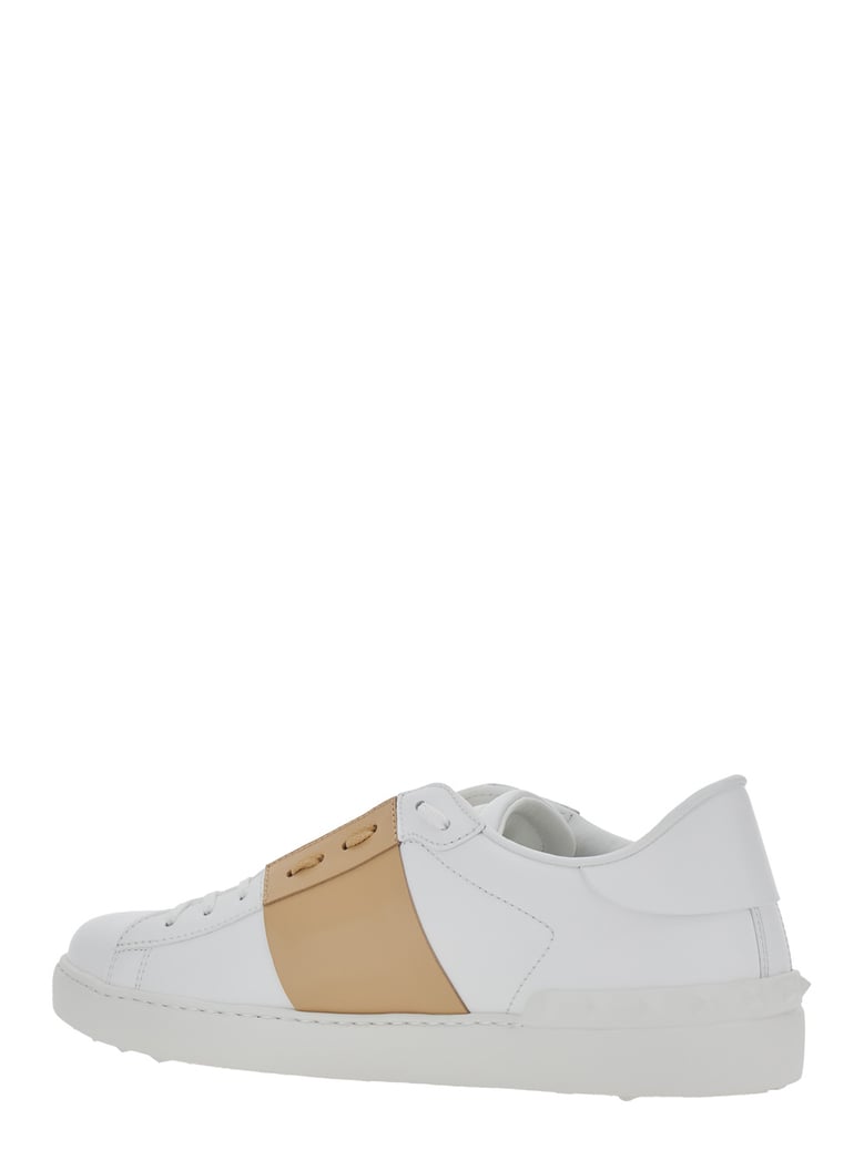 low top sneaker open white leather by Selfnex
