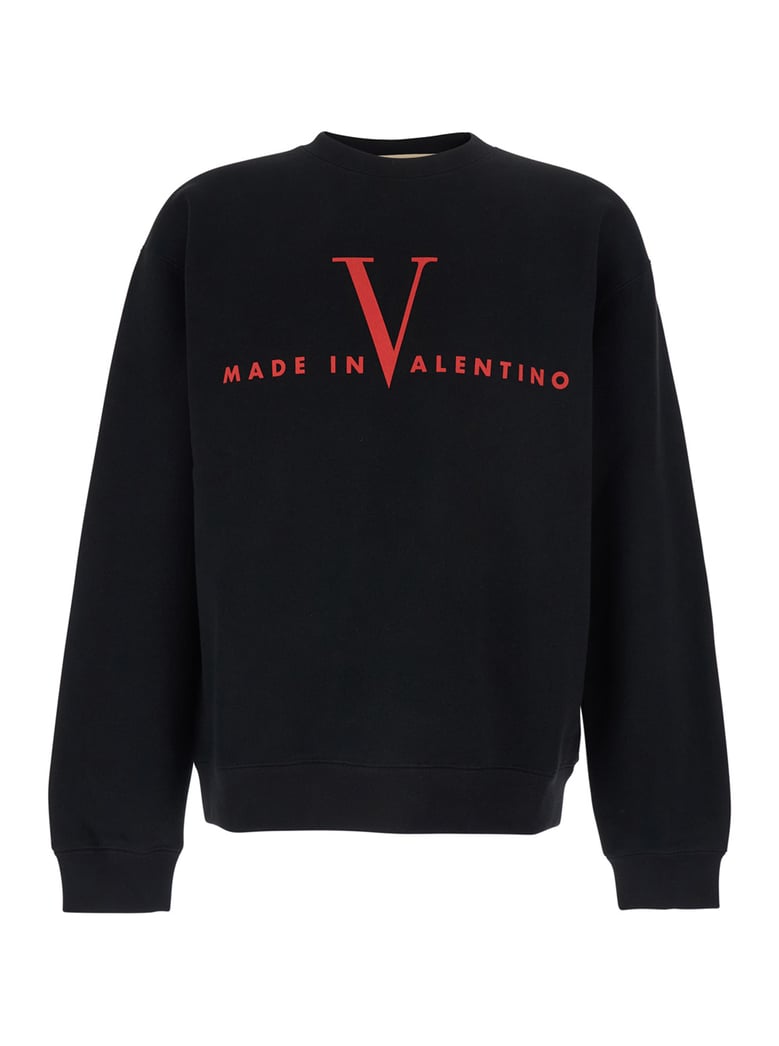 crewneck sweatshirt black cotton by Selfnex