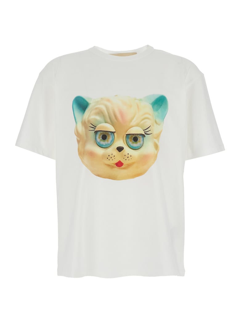 t-shirt crew neck white cotton by Selfnex