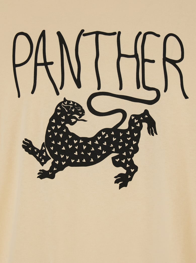 crew neck t-shirt beige cotton by Selfnex