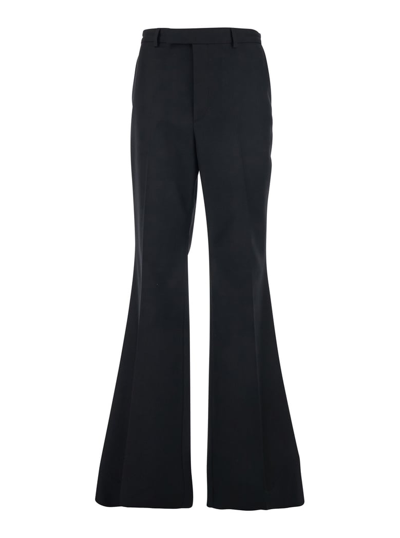 pants, nylon-wool gabardine, black by Selfnex