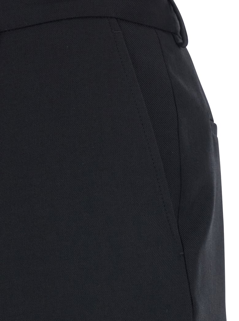 pants, nylon-wool gabardine, black by Selfnex