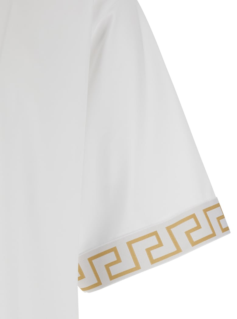 crew neck t-shirt greca motif white by Selfnex