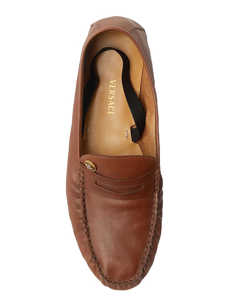 loafers leafer medusa brown leather by Selfnex