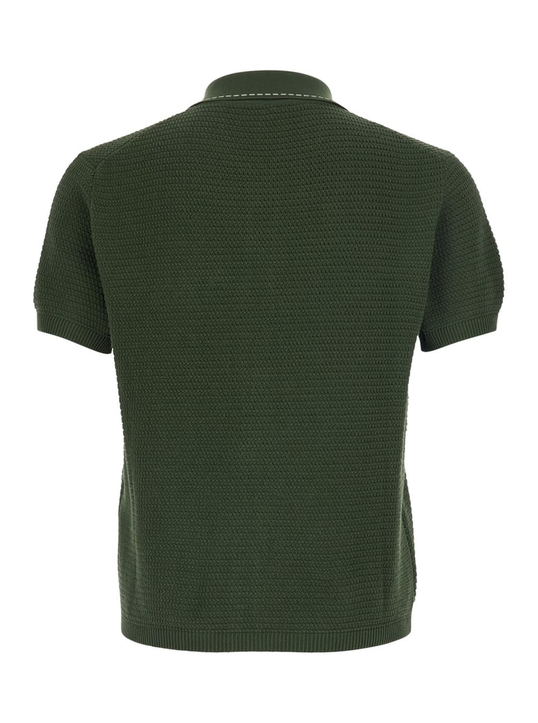 polo shirt crochet green by Selfnex
