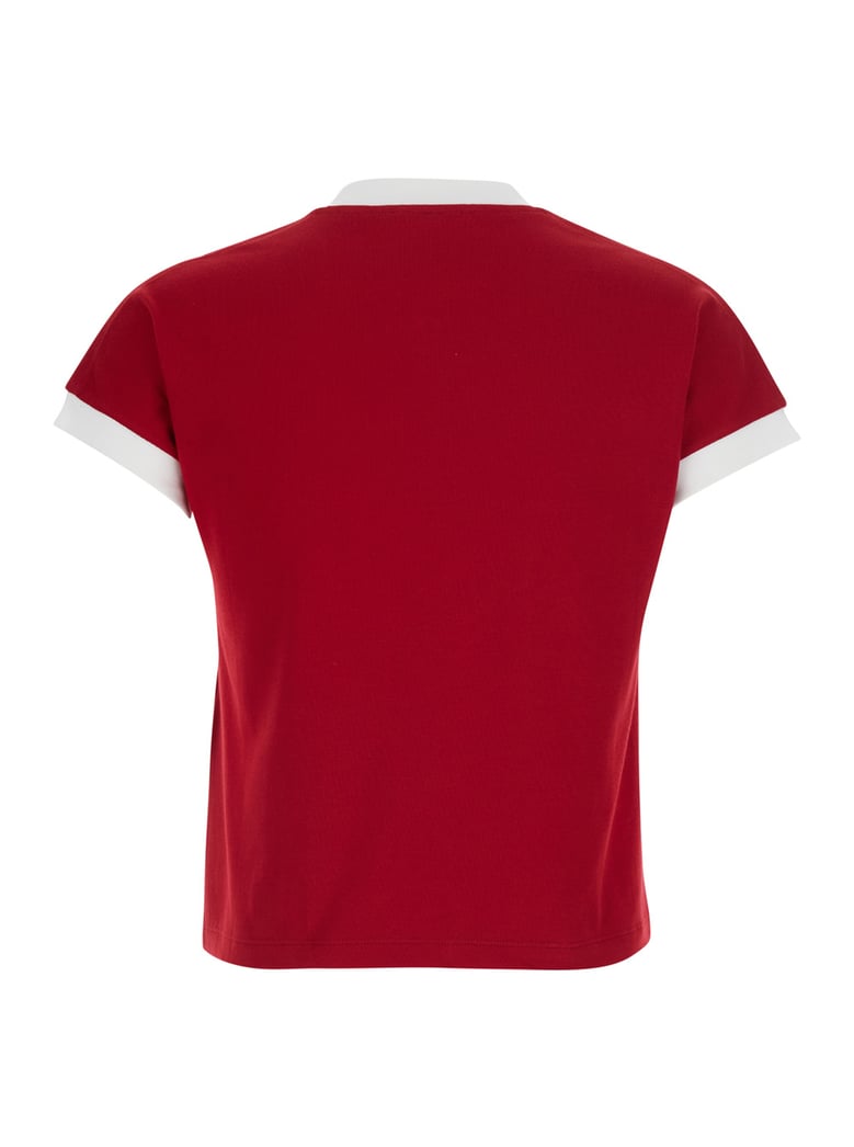 t-shirt red logo print by Selfnex