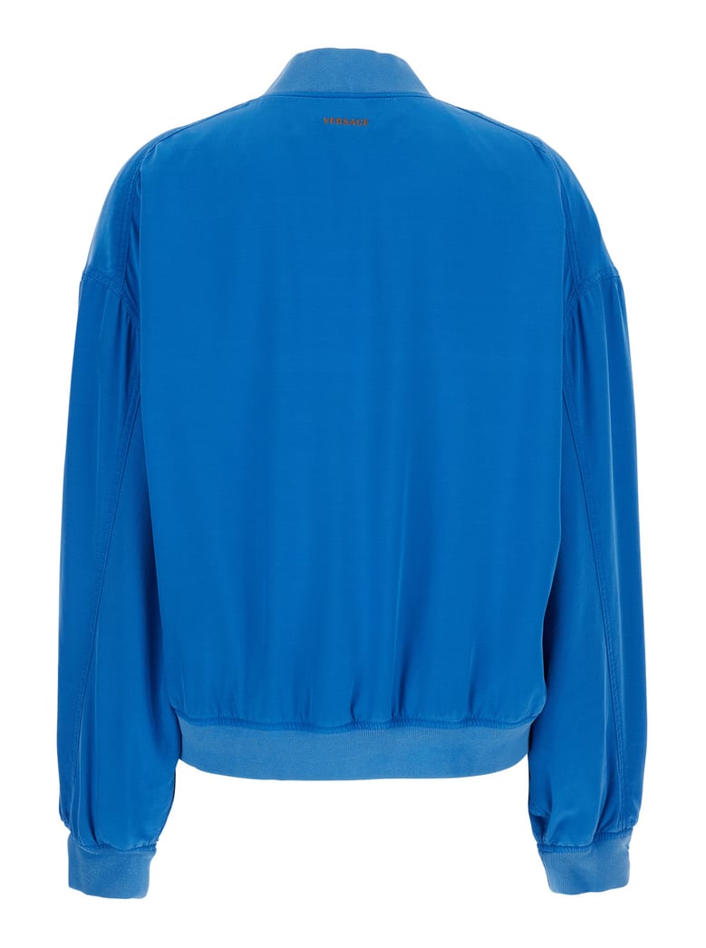 bomber jacket blue silk by Selfnex