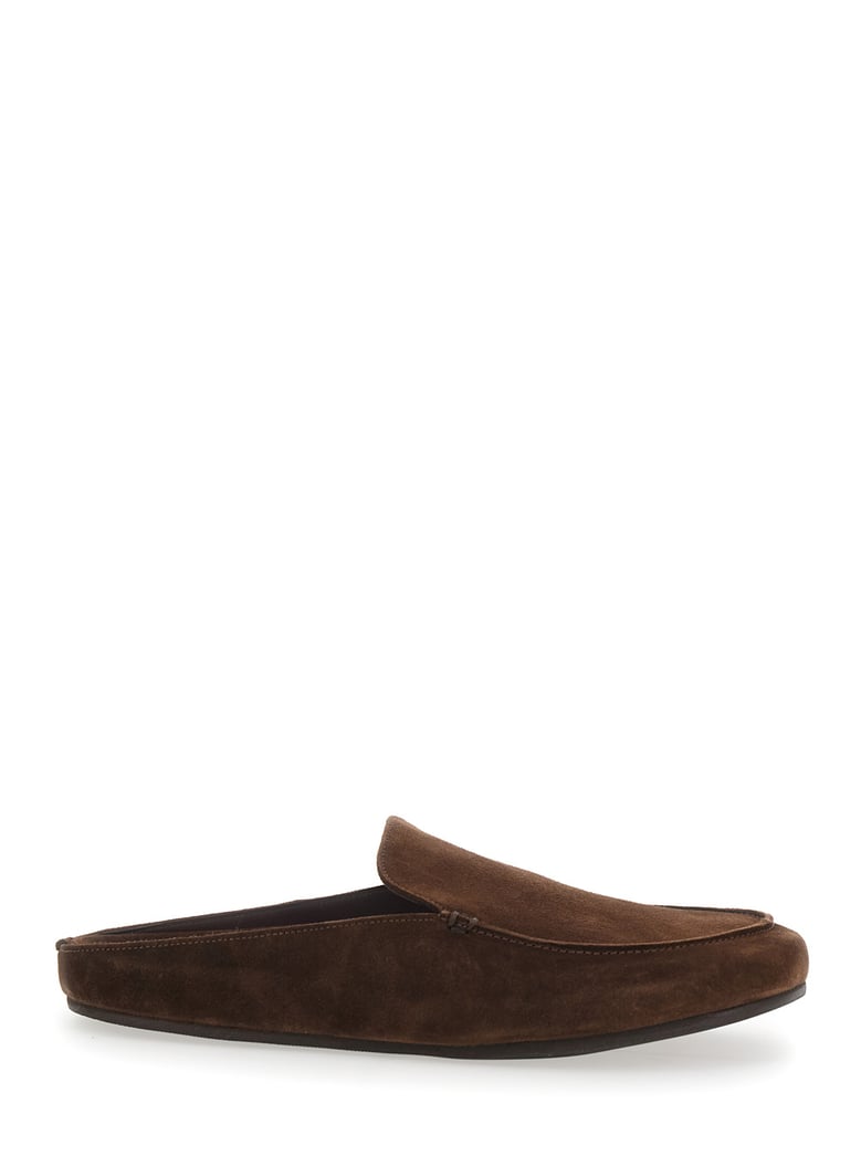 mule camoscio brown suede by Selfnex