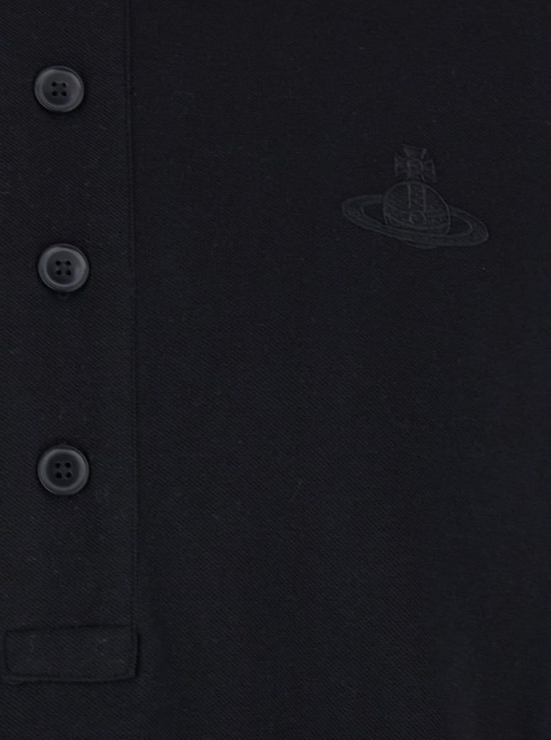 polo shirt black cotton by Selfnex
