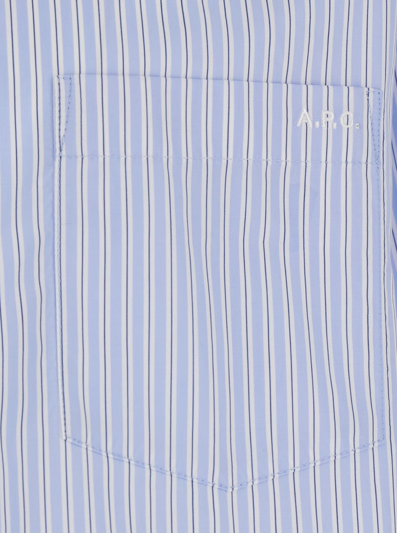 shirt light blue cotton by Selfnex
