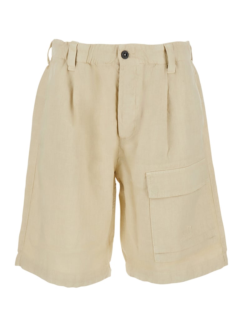shorts lino beige linen by Selfnex
