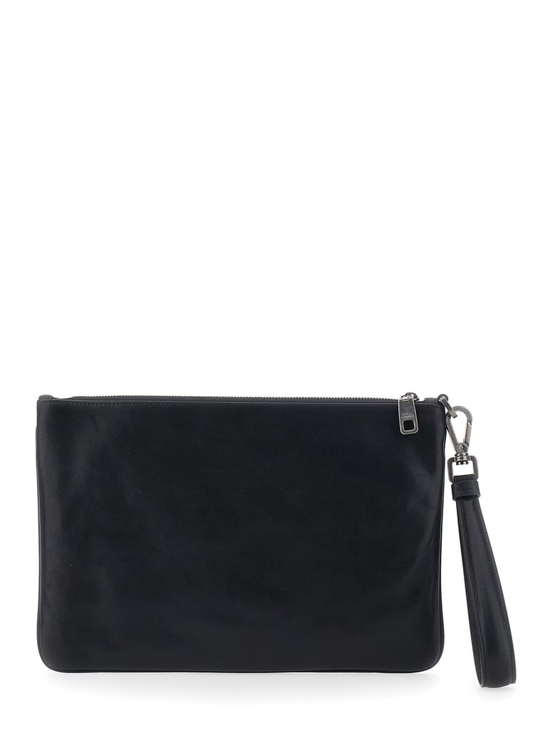 clutch bag black leather by Selfnex