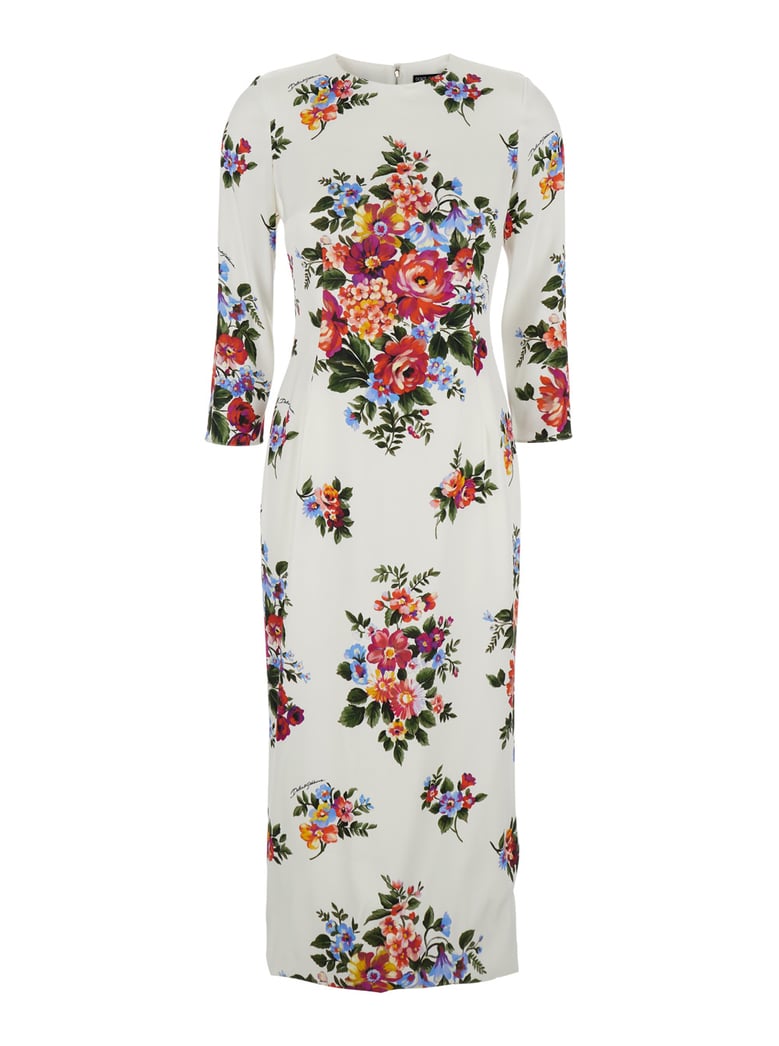 midi dress white silk by Selfnex