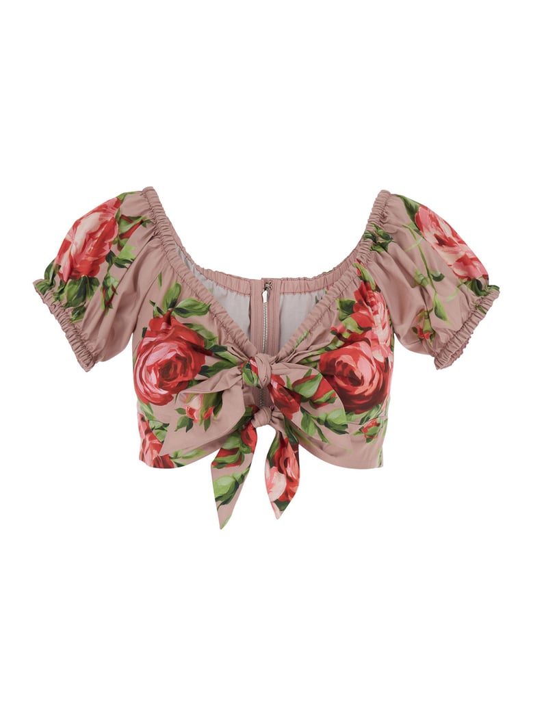 crop top pink cotton by Selfnex