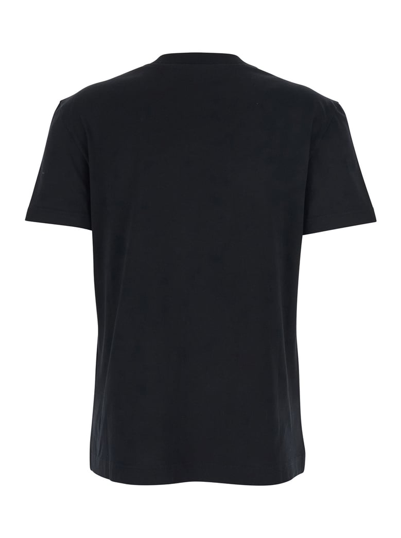 t-shirt black cotton logo embroidery and beads by Selfnex