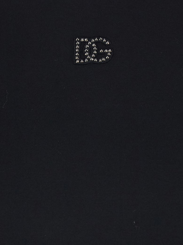 t-shirt black cotton logo embroidery and beads by Selfnex