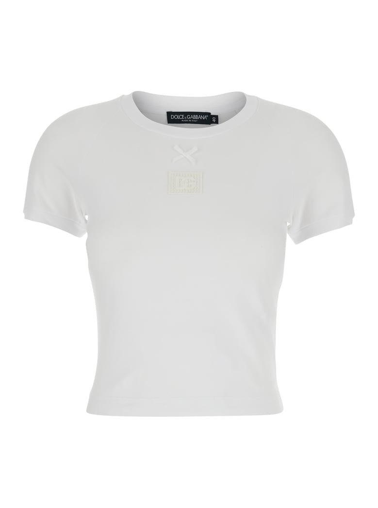crew neck t-shirt white cotton by Selfnex