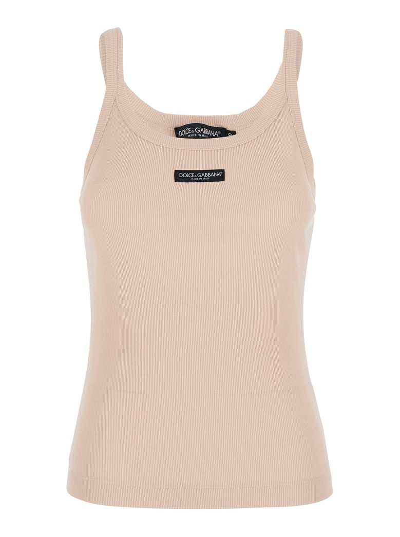 sleeveless cotton top pink by Selfnex