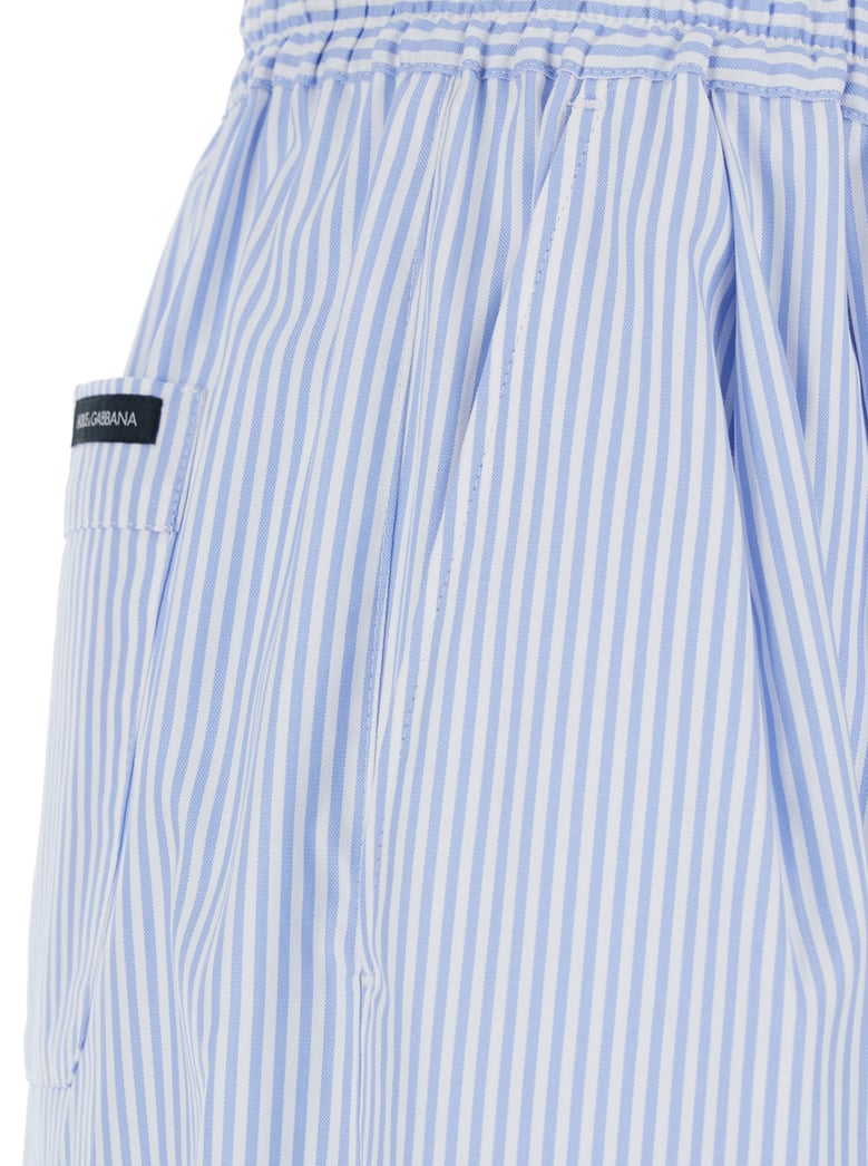 pants light blue striped motif by Selfnex