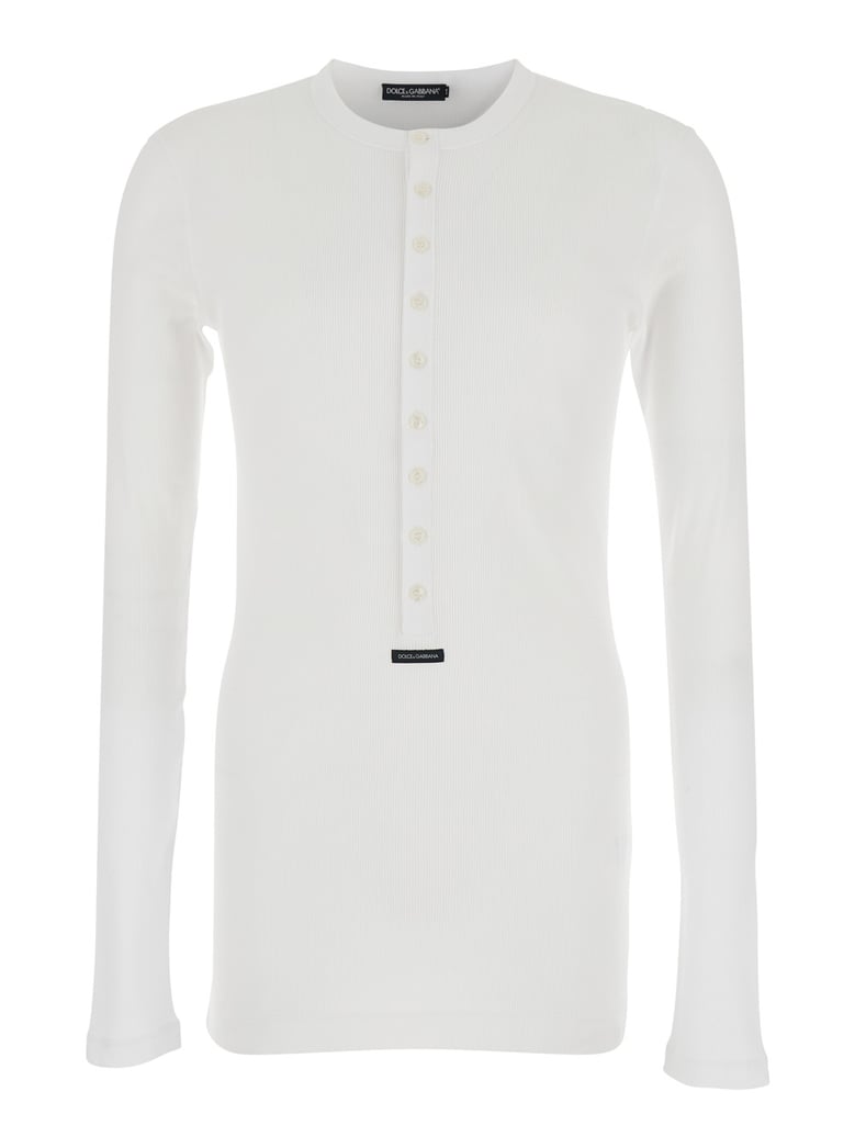 t-shirt serafino white cotton by Selfnex