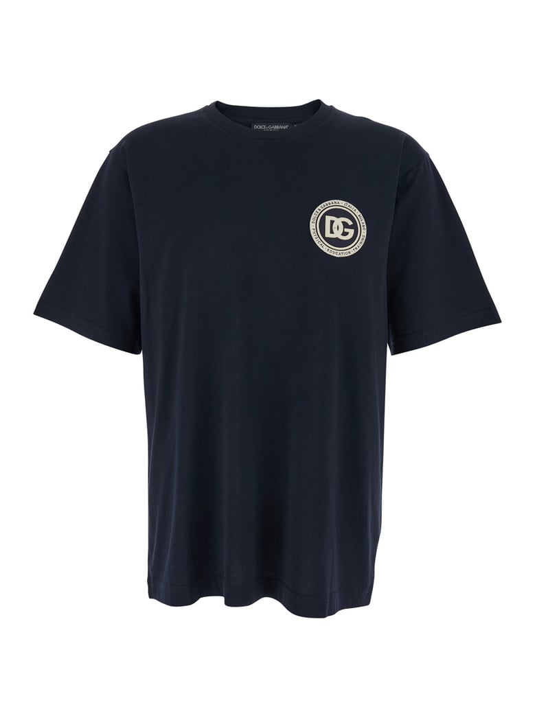 t-shirt with logo embroidery, blue by Selfnex