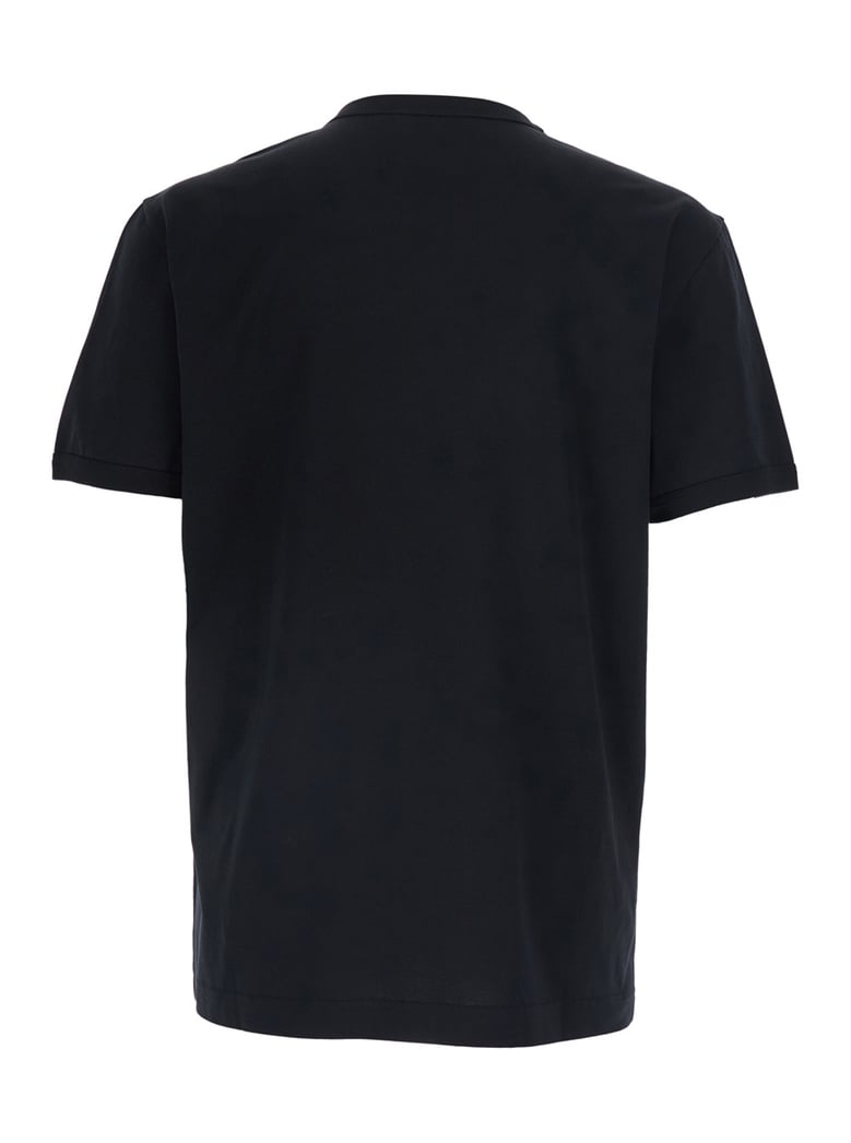t-shirt crew neck black cotton by Selfnex
