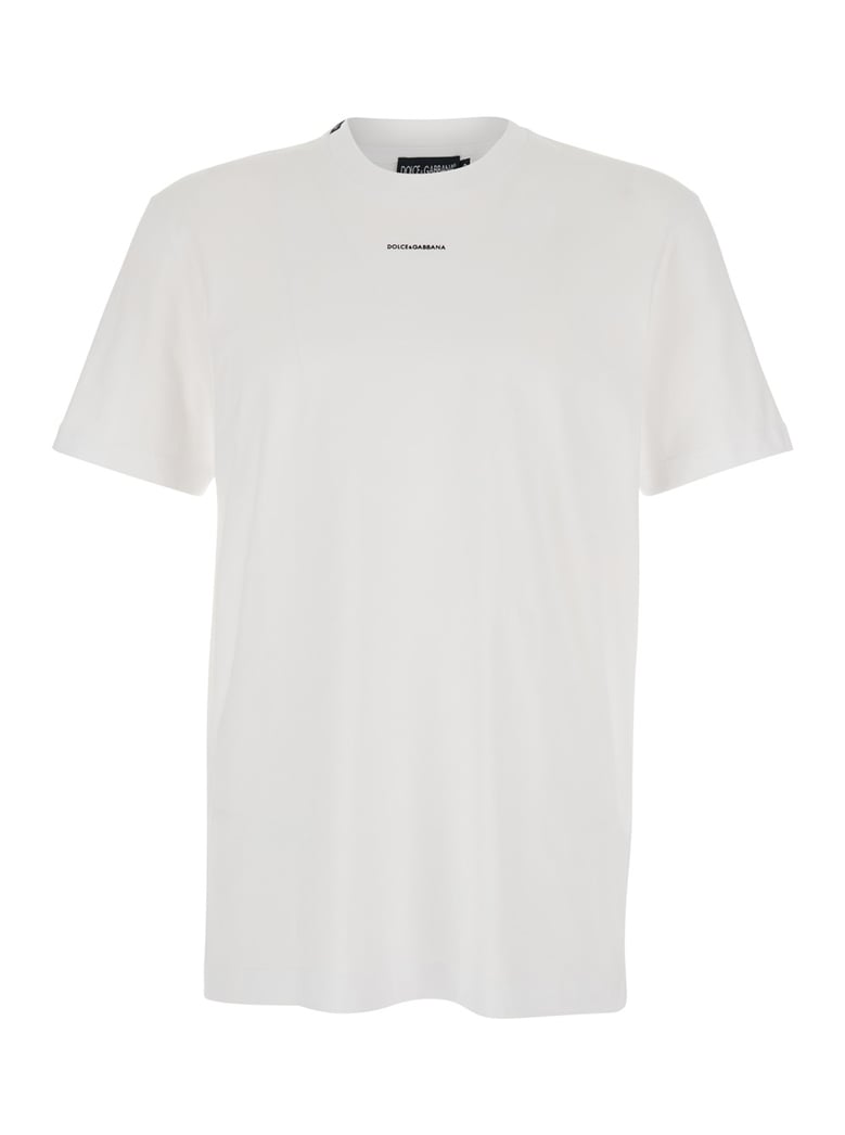 t-shirt with logo white cotton by Selfnex