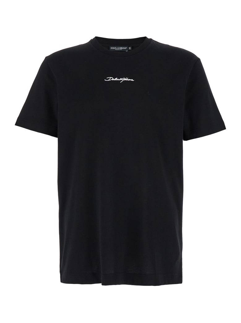 t-shirt with signature logo black cotton by Selfnex