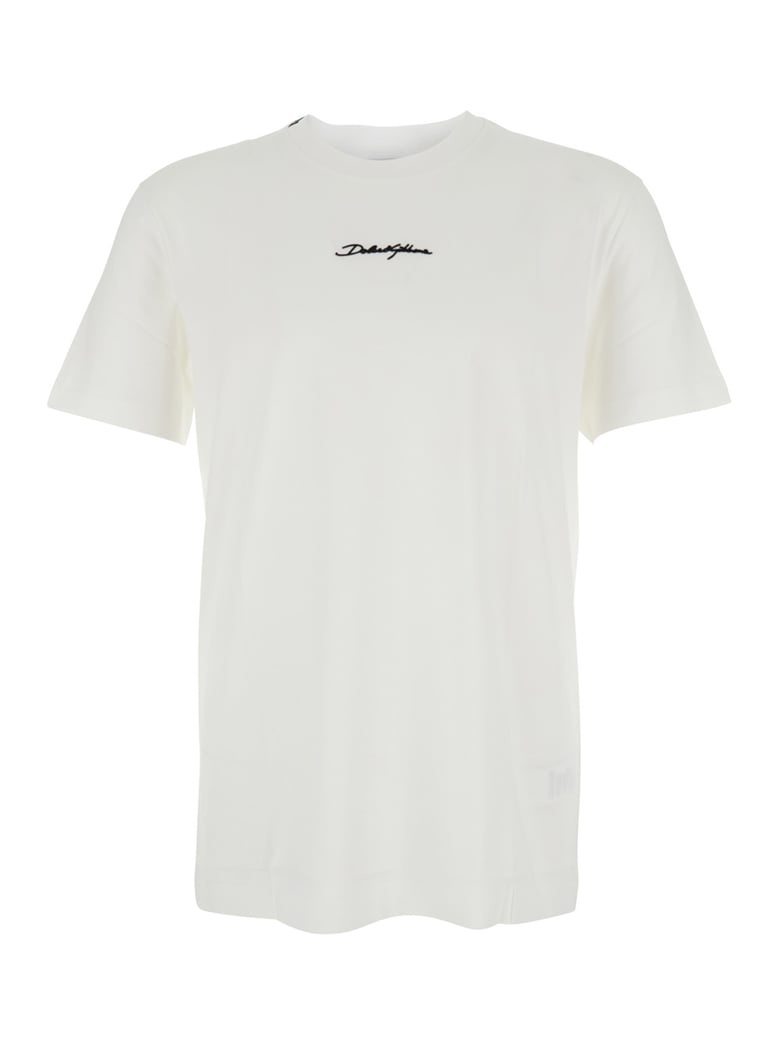 crew neck t-shirt white cotton by Selfnex