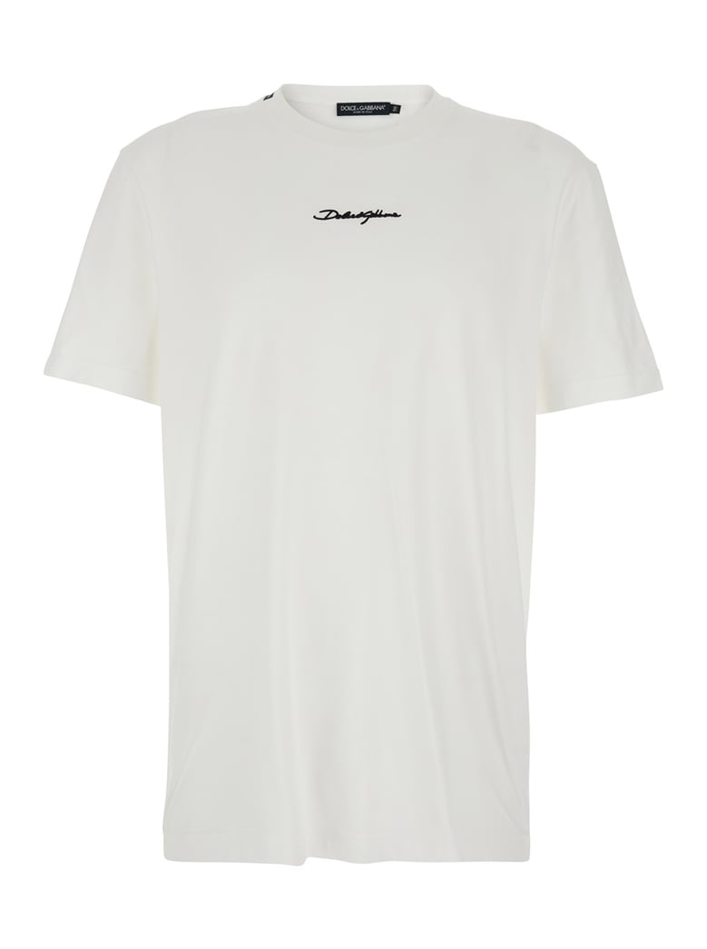 crew neck t-shirt white cotton by Selfnex