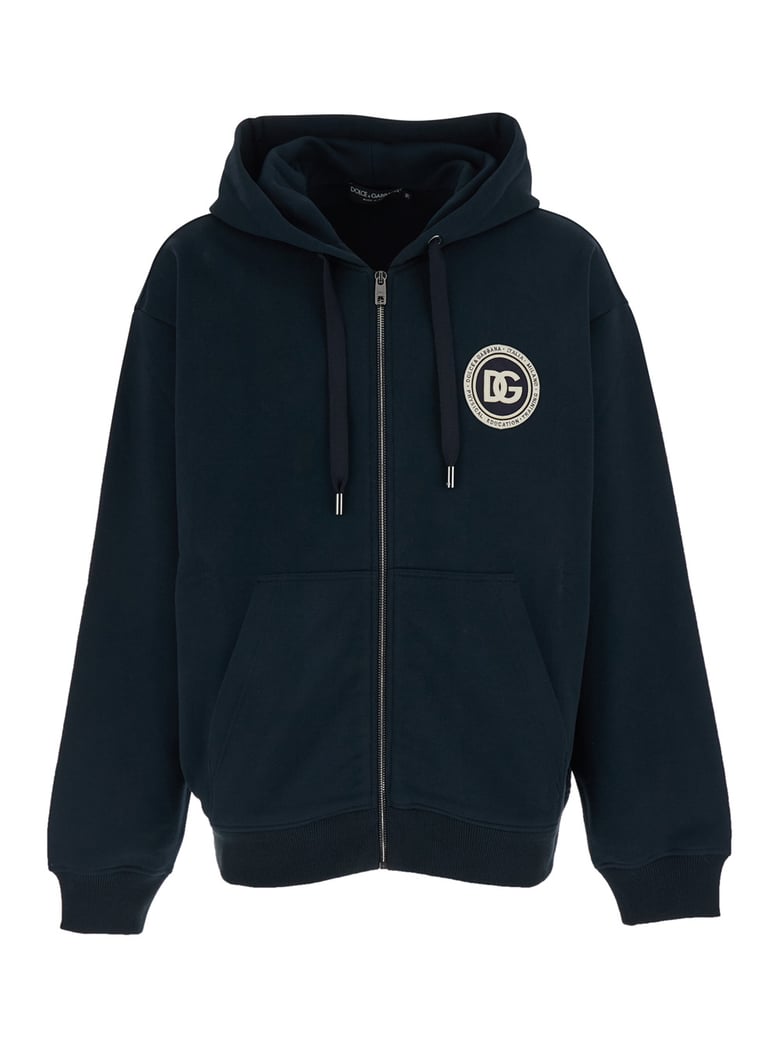 hooded sweatshirt blue cotton by Selfnex