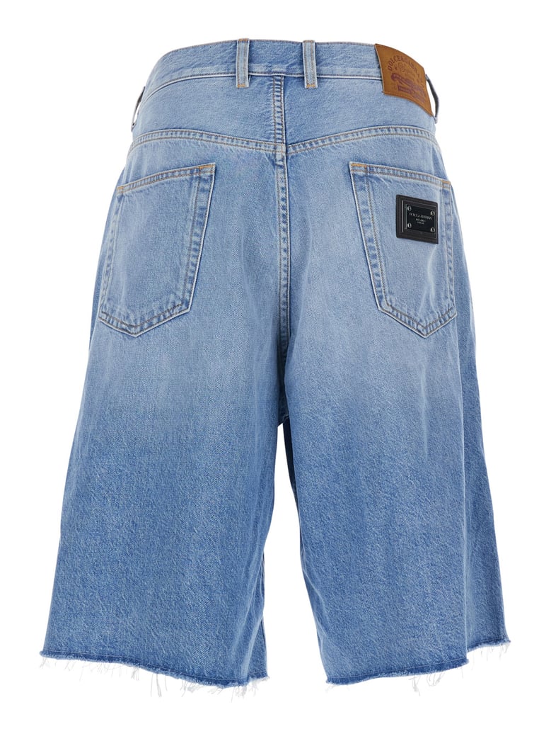 bermuda shorts light blue denim by Selfnex