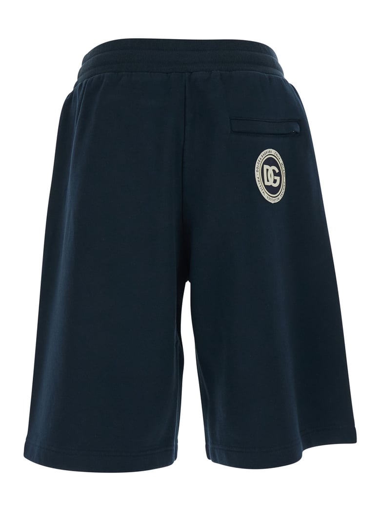 bermuda shorts blue elastic waist by Selfnex