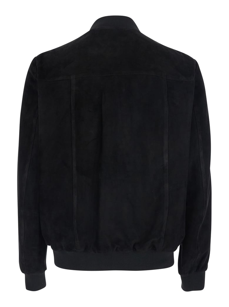 jacket high-collar suede black by Selfnex