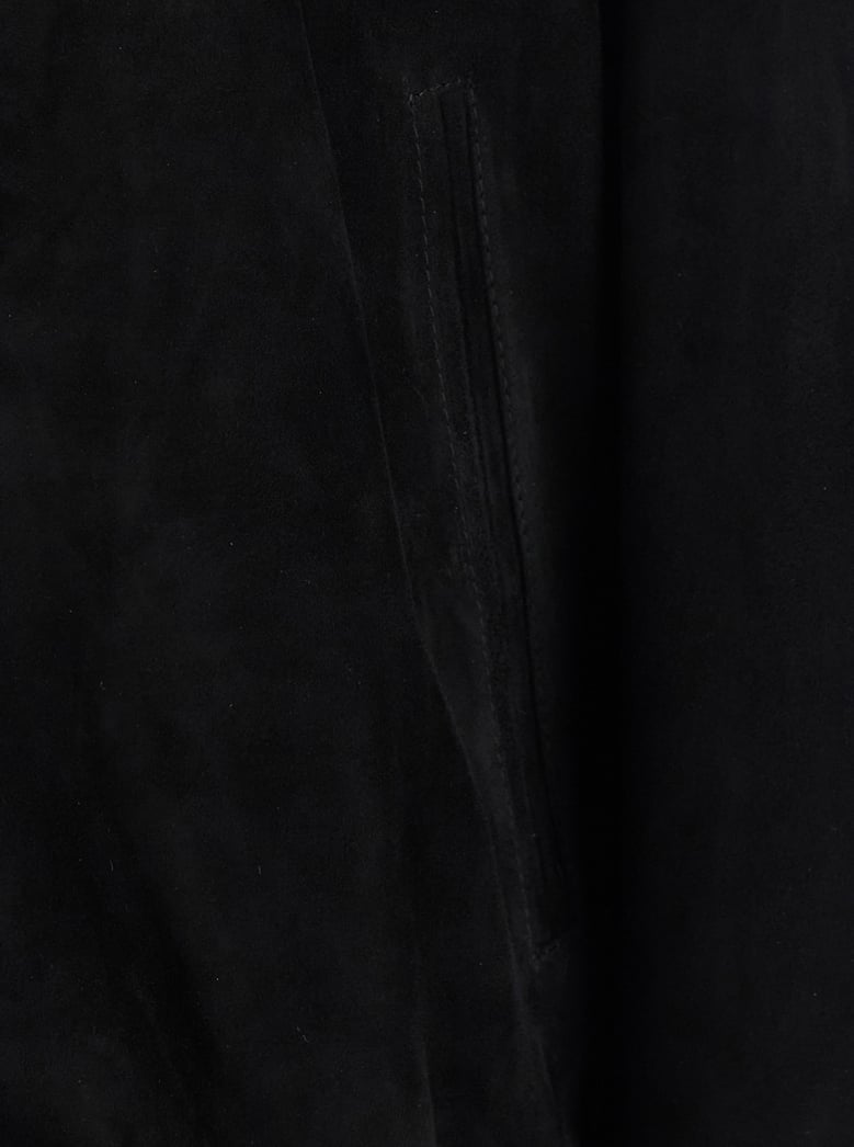 jacket high-collar suede black by Selfnex