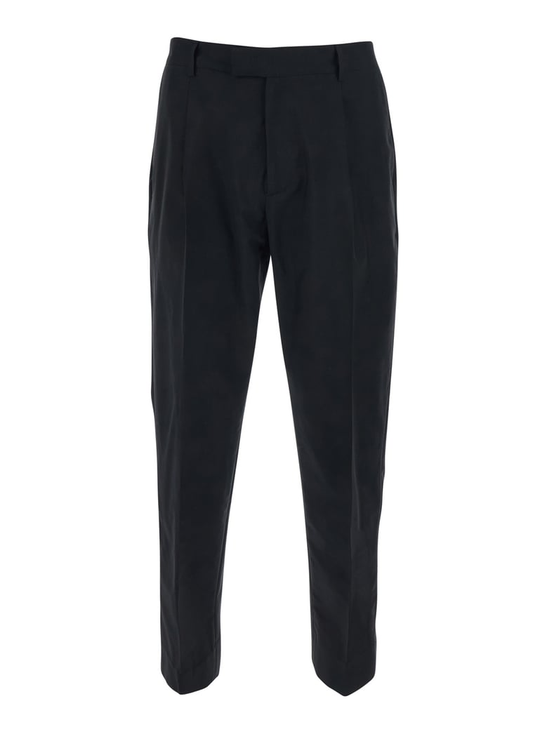trousers black cotton-wool blend by Selfnex